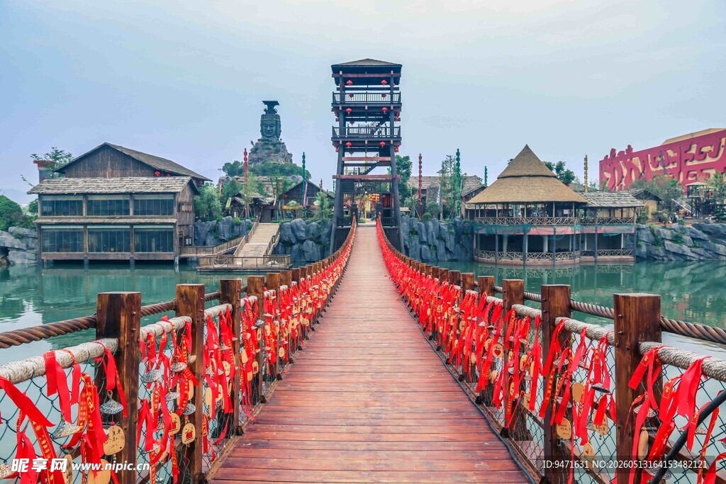 炭河千古情吊桥景观
