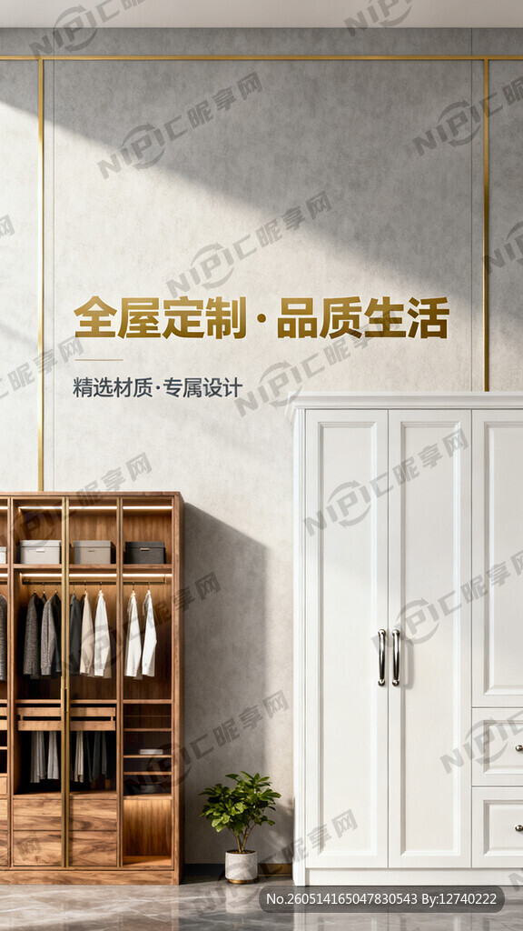 高级一点的全屋定制直播背景
