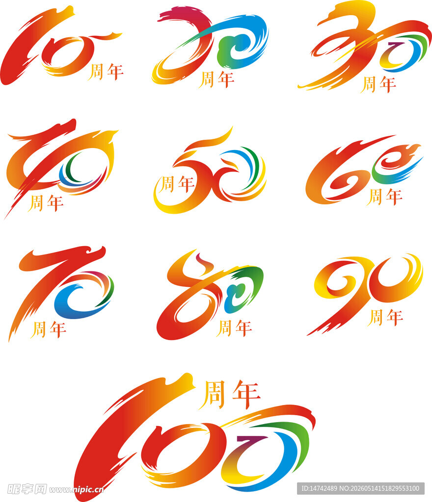 周年数字