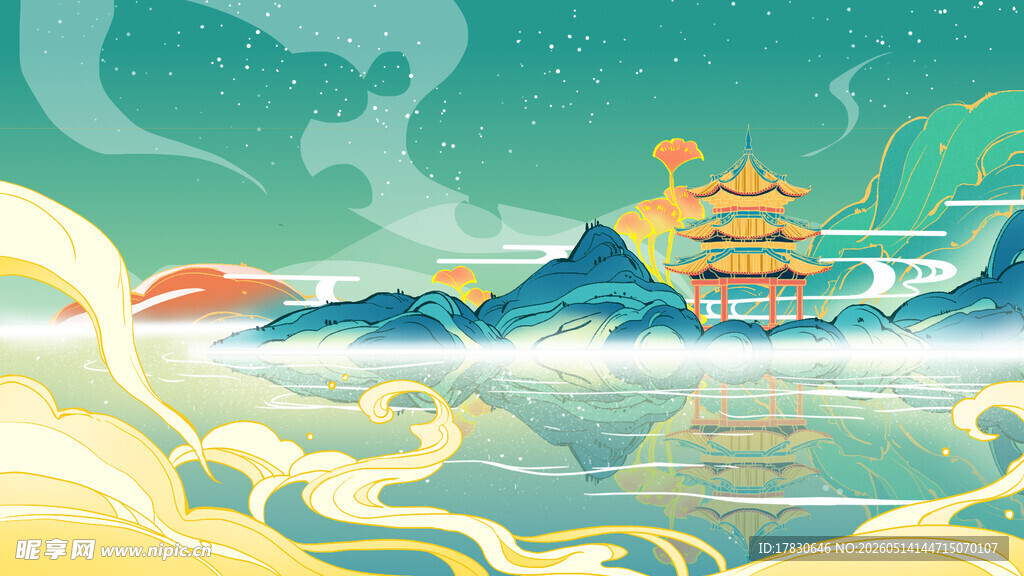 国风山水间的奇幻景致