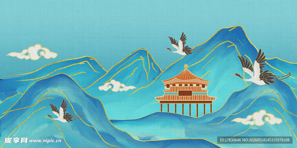 山水间的中式建筑美景