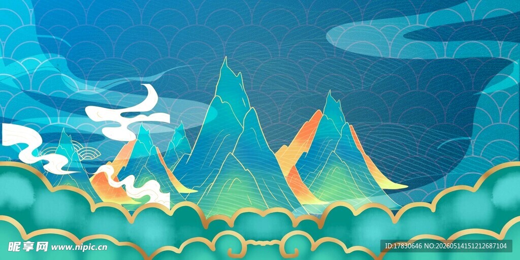 梦幻山水间的灵动白鹤