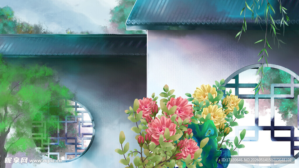 庭院花卉景致