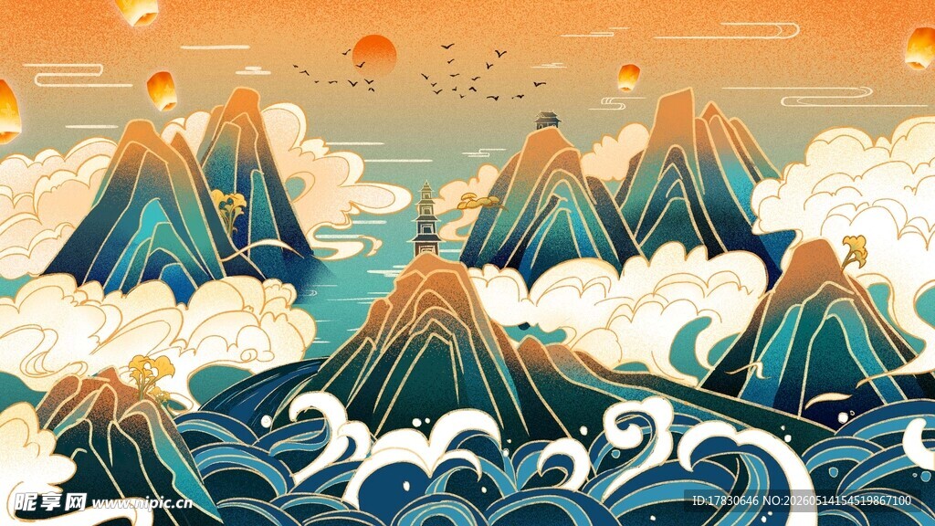 山海间的奇幻壮丽景观