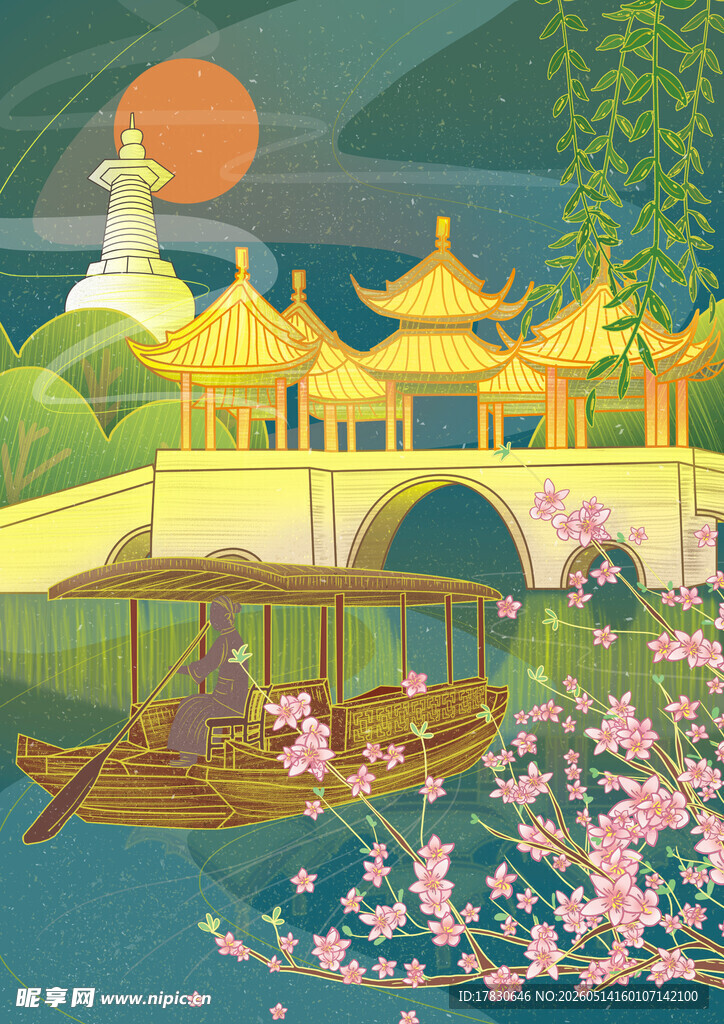江南水乡古典美景图