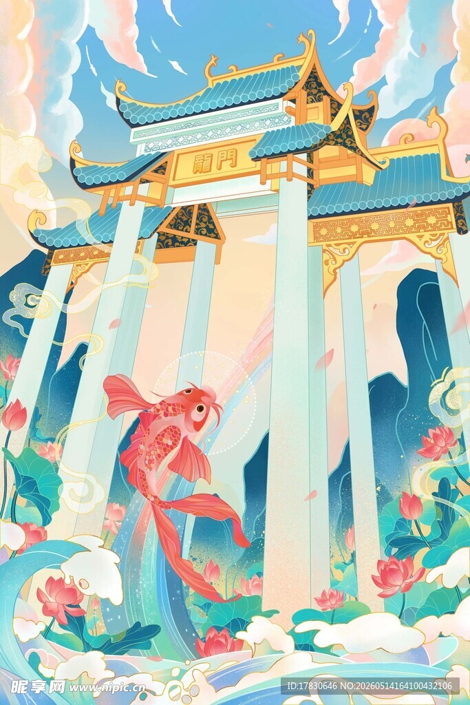 梦幻中式古风建筑场景