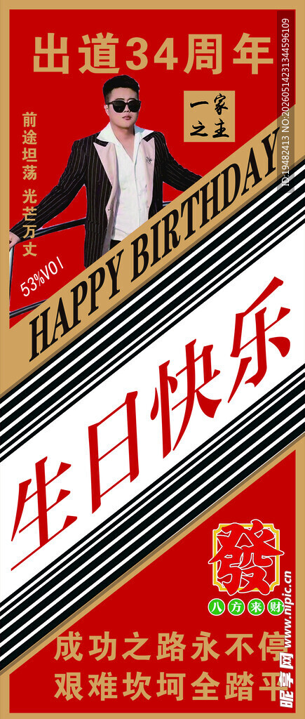 出道34周年快乐庆祝海报