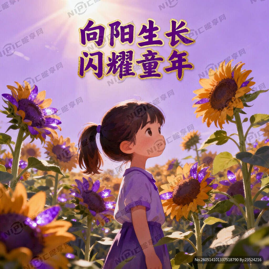 向阳生长 闪耀童年  紫色