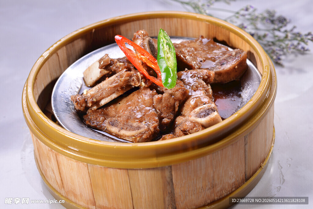 竹笼蒸排骨