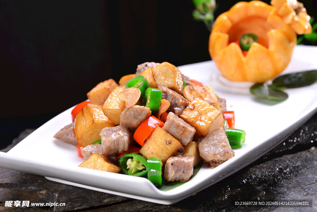 香炒彩椒肉丁