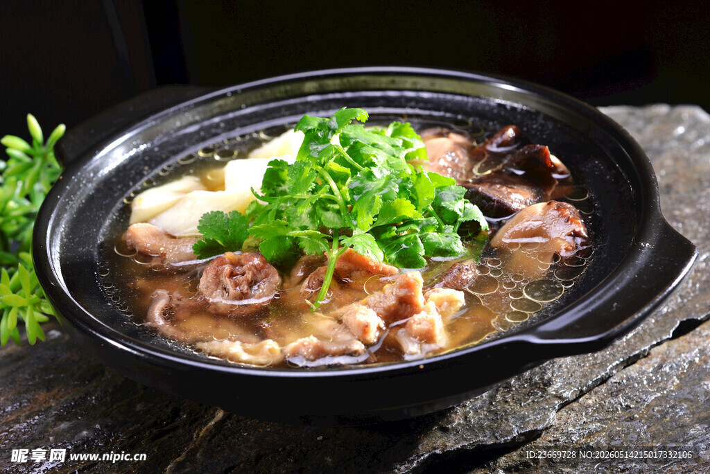 美味香菇鸡肉砂锅