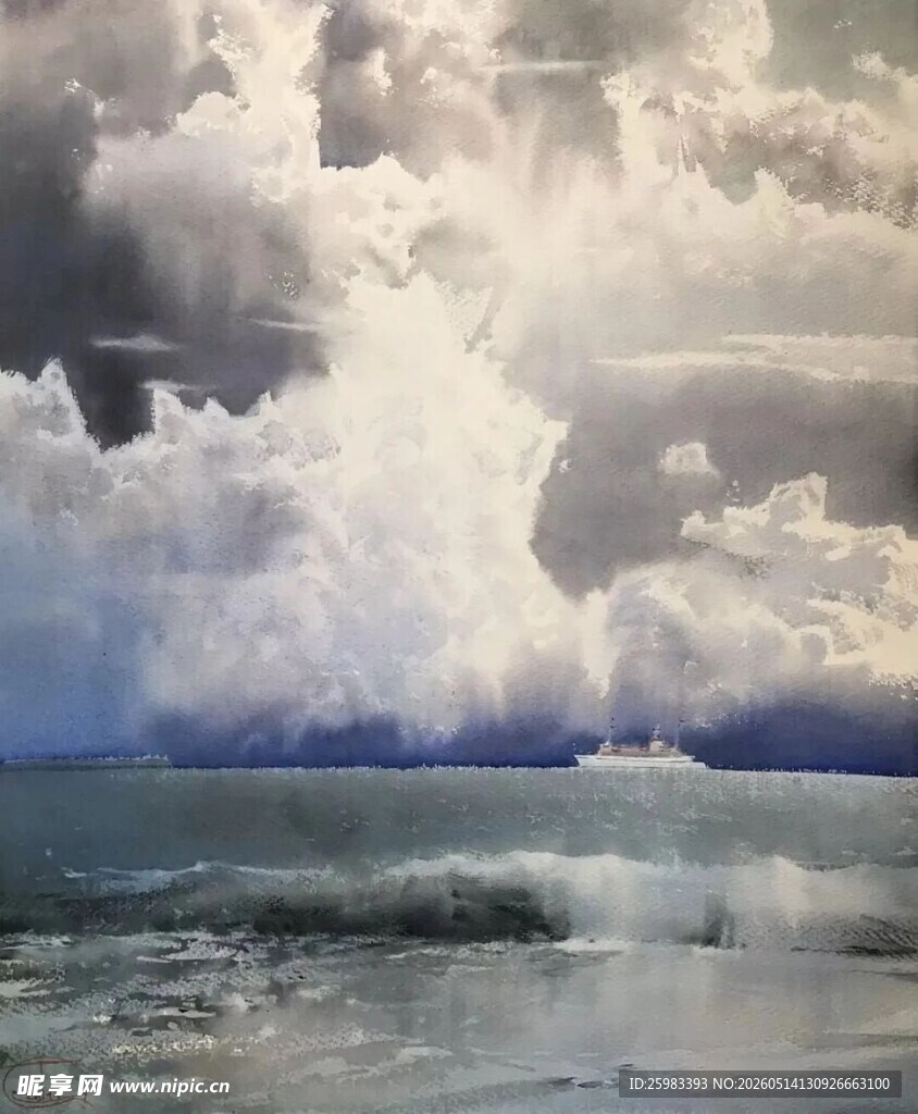 风景水彩画