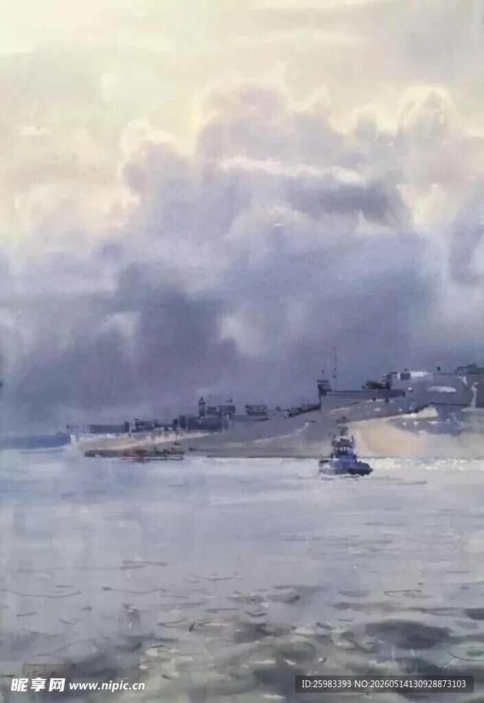 风景水彩画