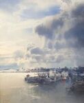风景水彩画