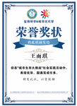 个人荣誉奖状证书展示