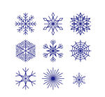 多样雪花图案设计素材