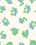 蓝绿花卉几何图案背景