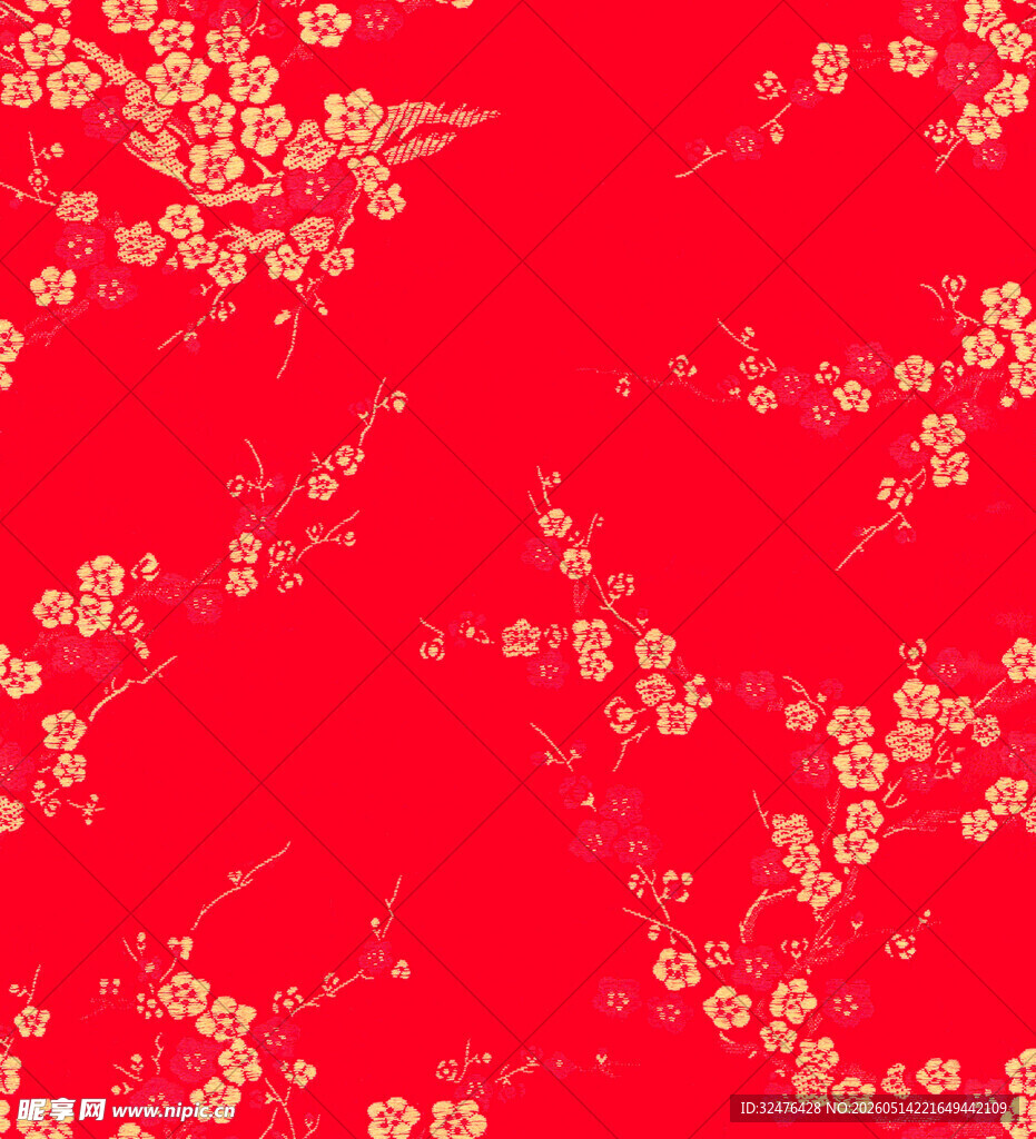红色繁花喜庆背景图