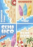 夏日沙滩海报