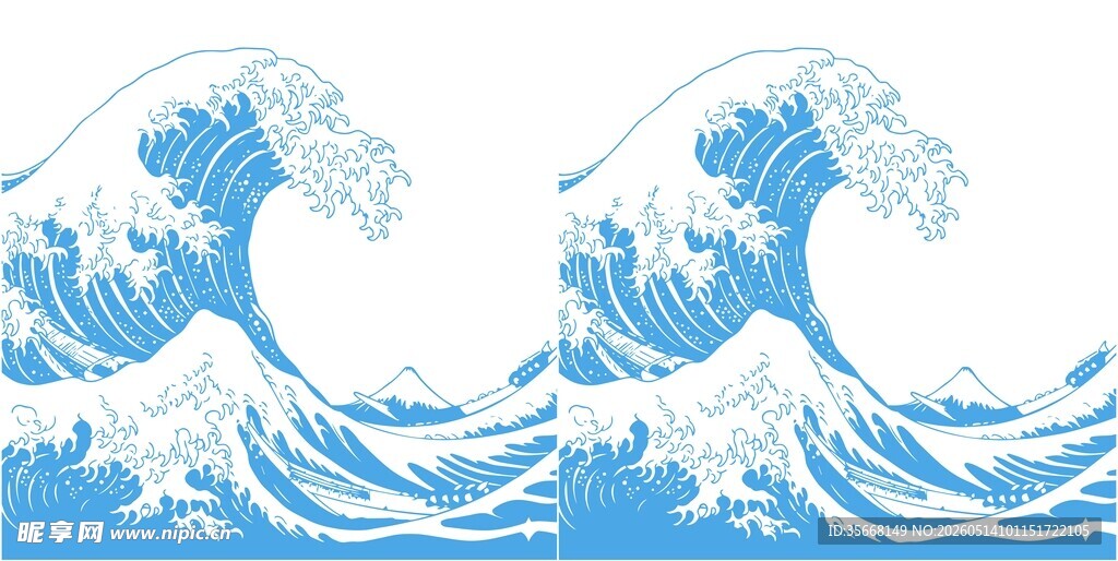 日式海浪纹样