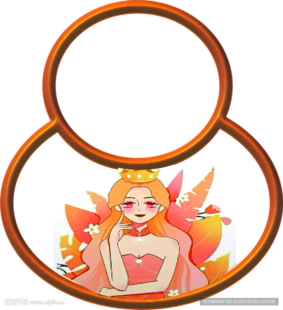 梦幻精灵置身秋日圆环中