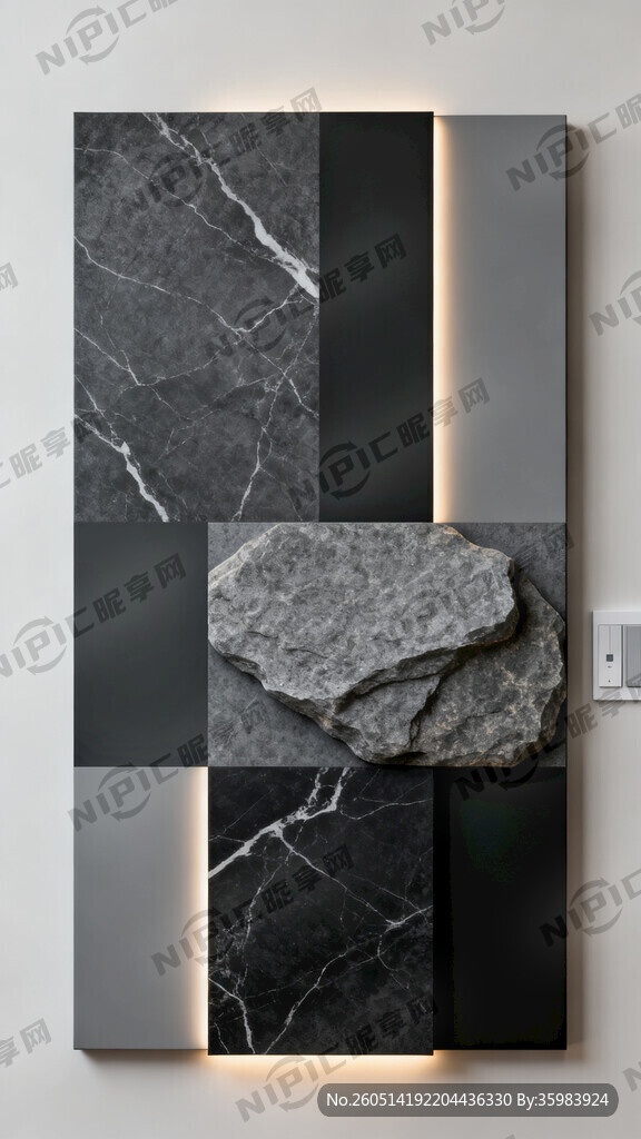 竖版电表箱装饰画 像石头那样