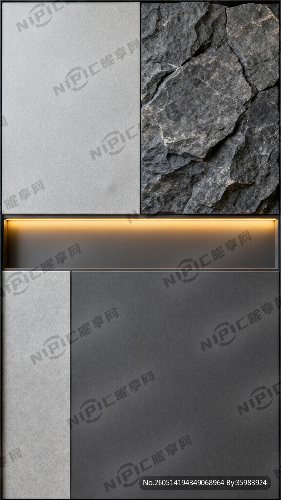 竖版长方形现代极简电表箱装饰画