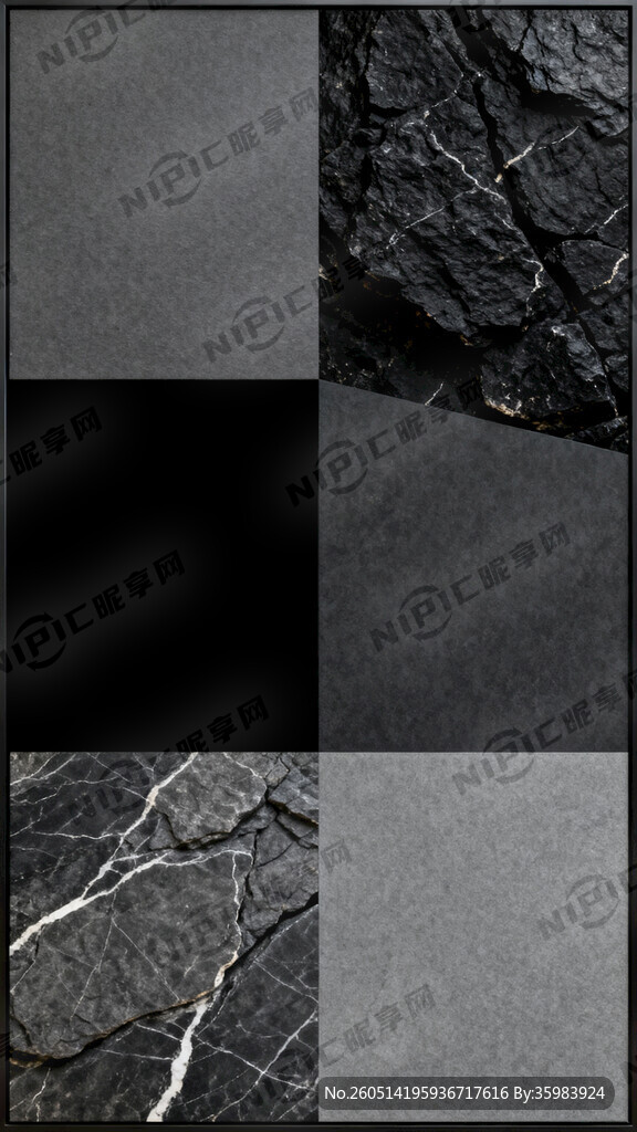 竖版电表箱装饰画 灰黑色
