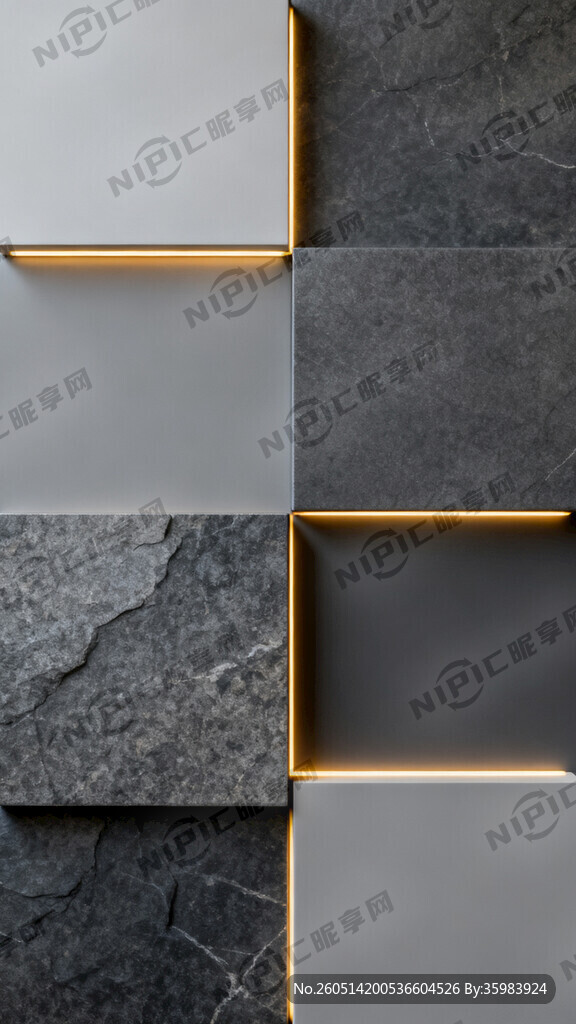 竖版装饰画 所有方块都是平的