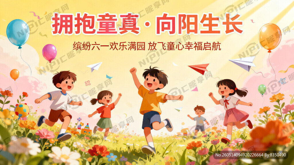 生成一张六一儿童节主题宣传海报