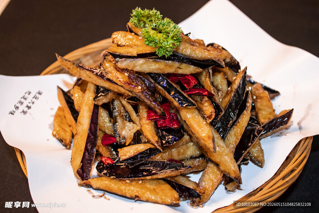 香煎茄子条