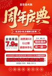 周年庆典促销活动海报