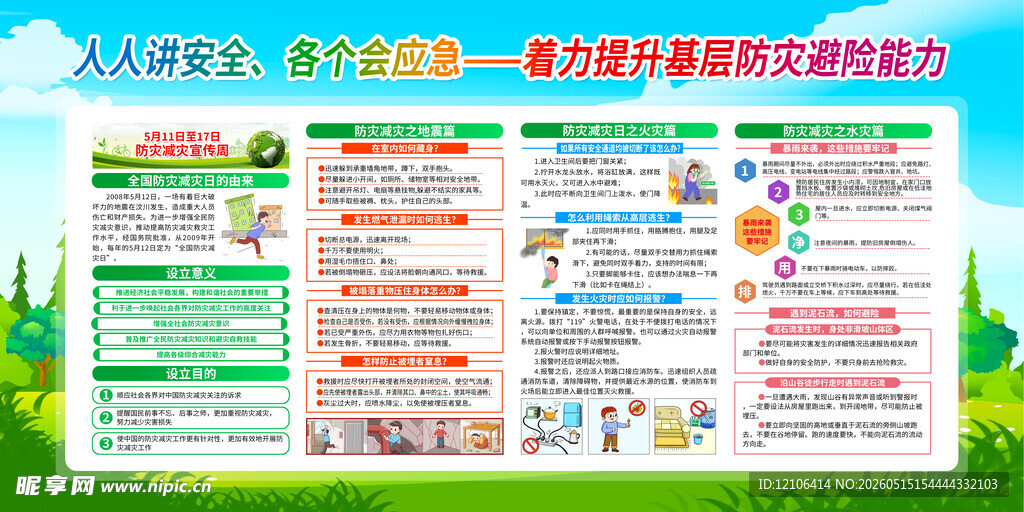 防灾减灾宣传栏