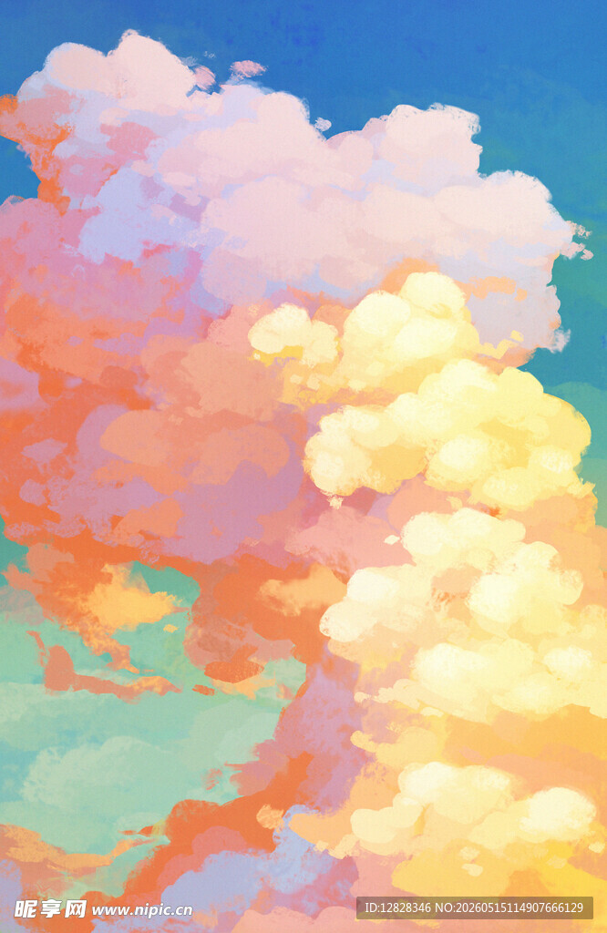 梦幻绚丽的多彩天空