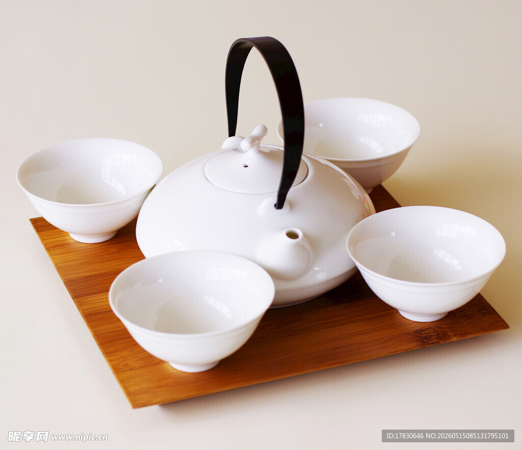 日式白瓷茶具套装