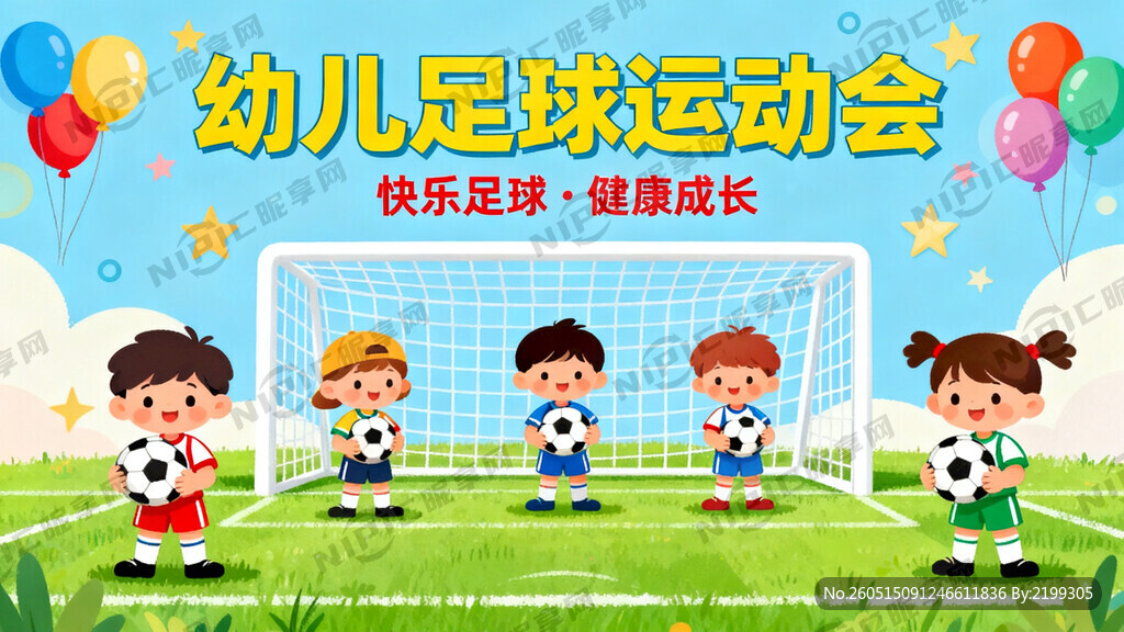设计一个幼儿足球运动会卡通式舞