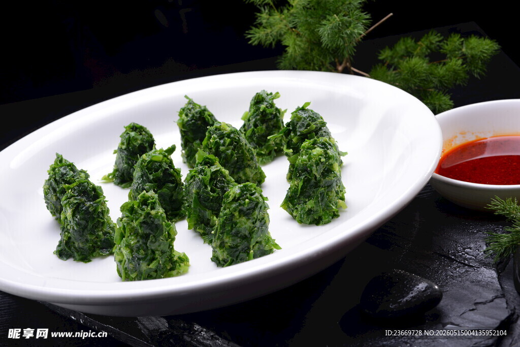 翡翠青菜墩佐味碟相伴