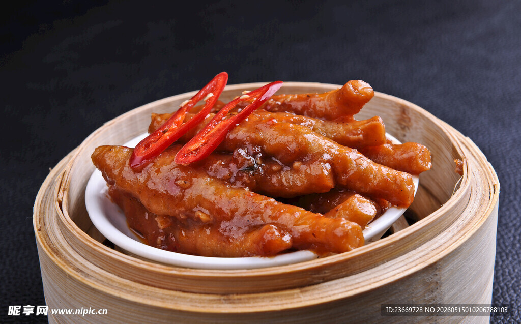 竹笼蒸鸡爪