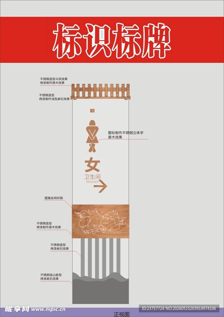标识标牌设计示意图
