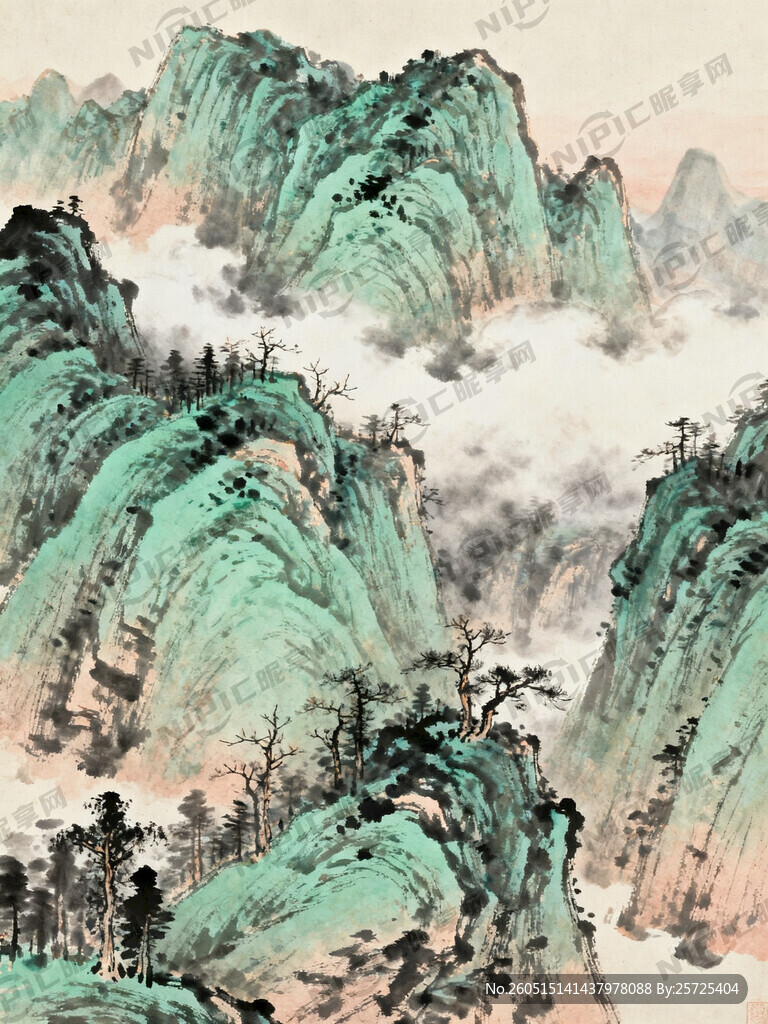 有山无水风景画