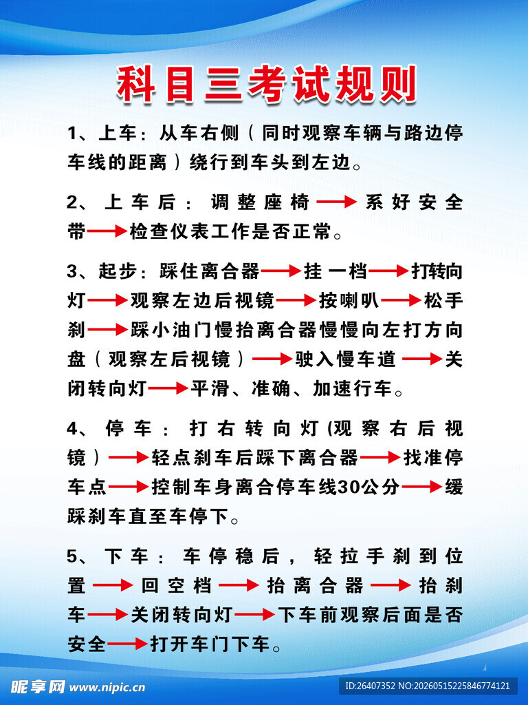 驾校科目三考试规则