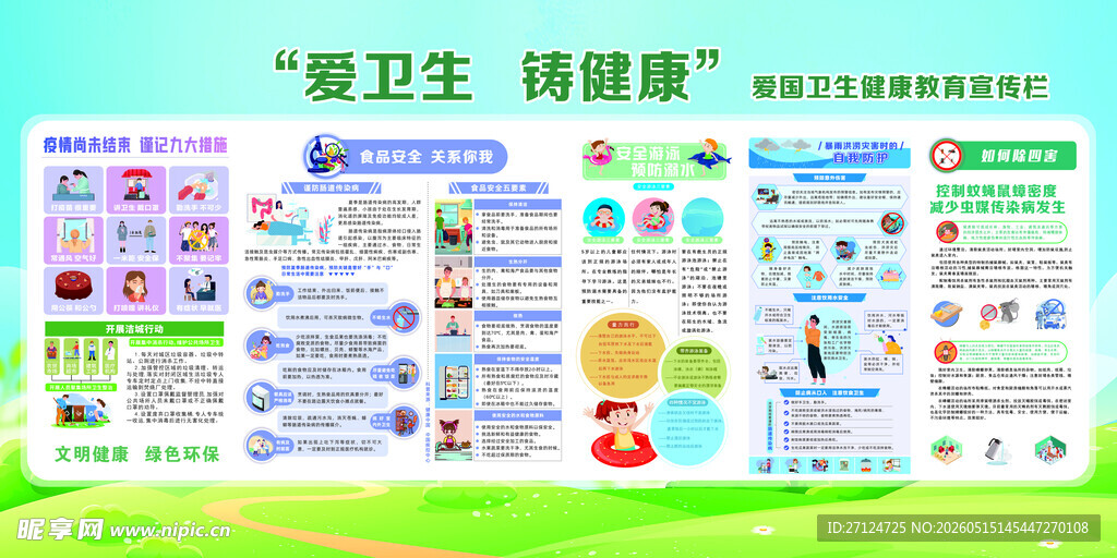 爱卫生 铸健康宣传栏