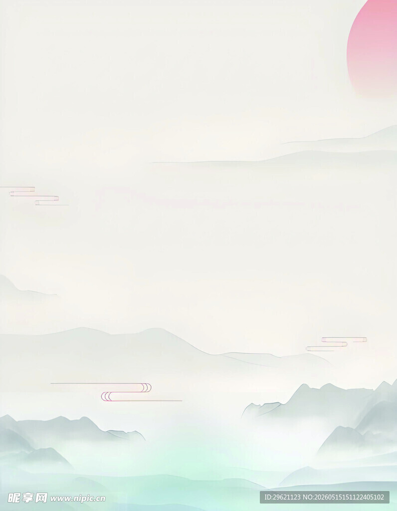 中国风水墨山水背景