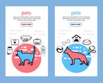 卡通猫狗 宠物服务页面设计