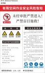 有限空间作业安全风险告知牌