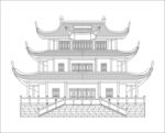 长沙天心阁线稿图