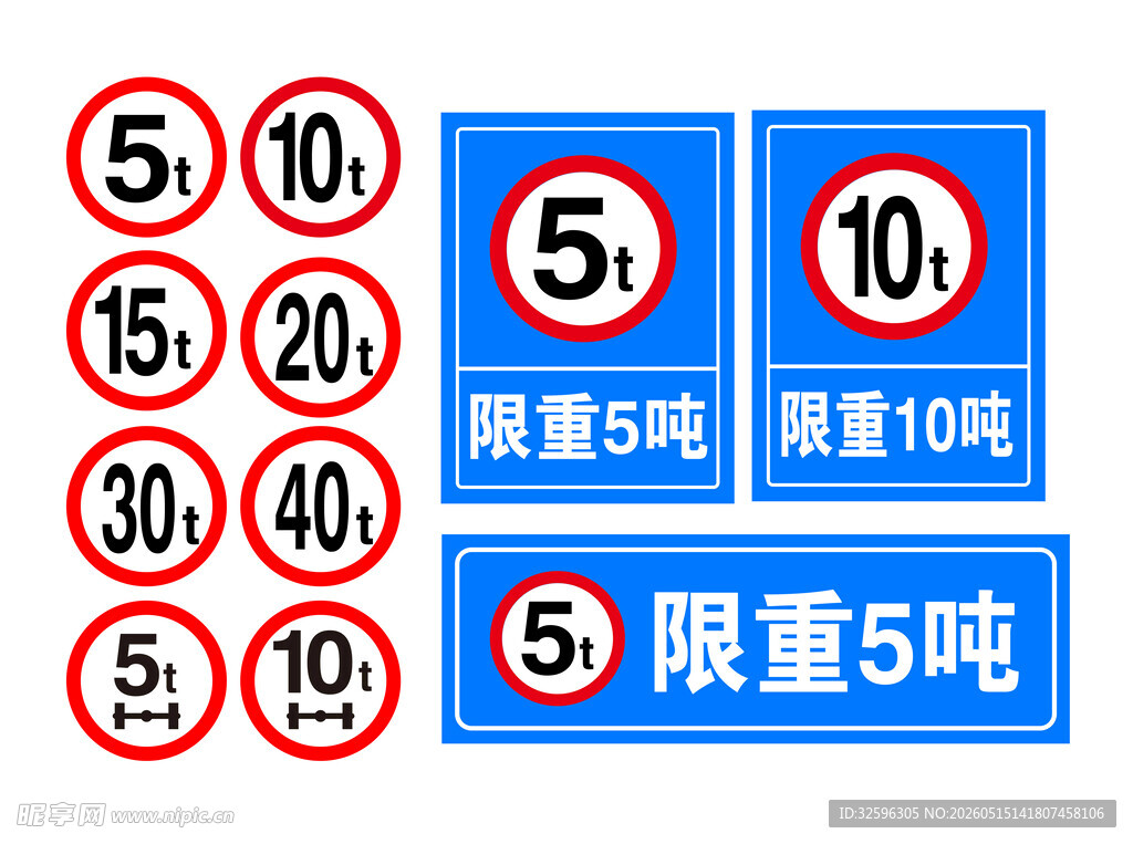 道路限重限速标识牌