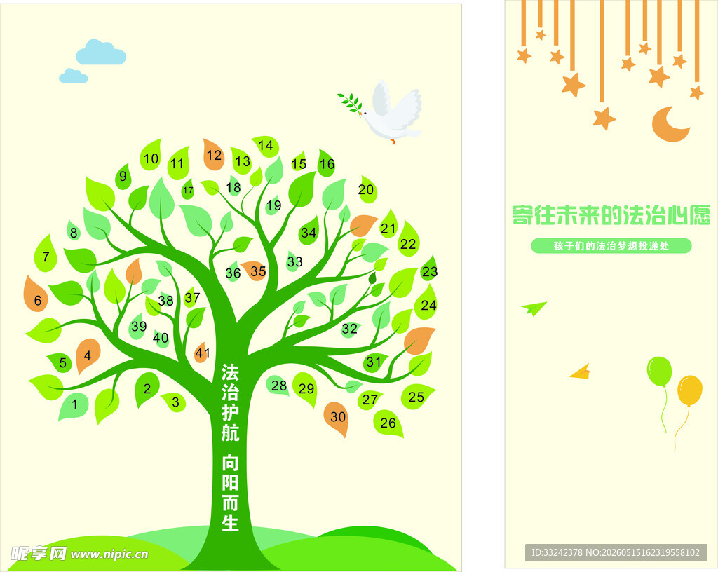 生机盎然的梦幻绿色大树