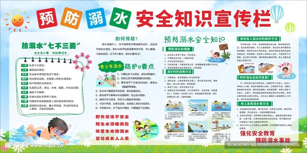安全知识宣传栏海报展示