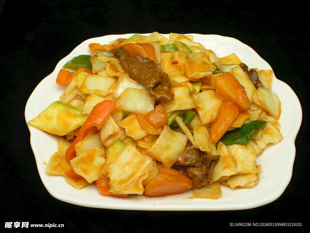 牛肉炒面片